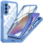 For Samsung Galaxy A57 5G Magnetic Case PC + TPU Phone Cover with Tempered Glass Screen Film
