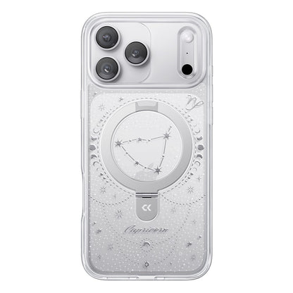 CASEKOO for iPhone 18 Pro Max / 17 Pro Max Magnetic Case Constellation Pattern Ring Kickstand Shockproof PC + TPU Phone Cover