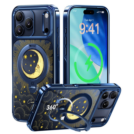CASEKOO Tarot Series for iPhone 18 Pro Max / 17 Pro Max Magnetic Case UV 3D Printing PC + TPU Phone Cover with Ring Holder Kickstand