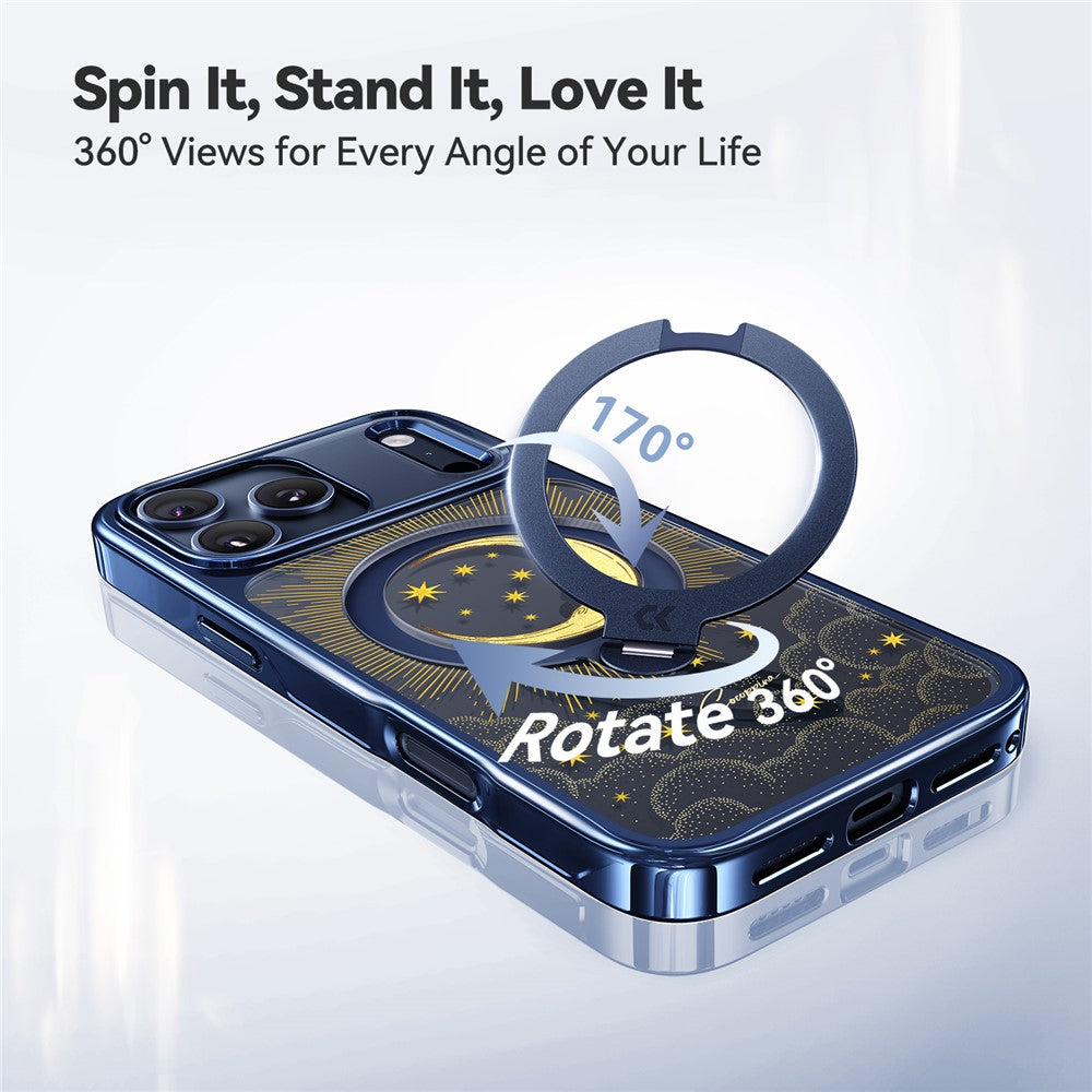 CASEKOO Tarot Series for iPhone 18 Pro Max / 17 Pro Max Magnetic Case UV 3D Printing PC + TPU Phone Cover with Ring Holder Kickstand