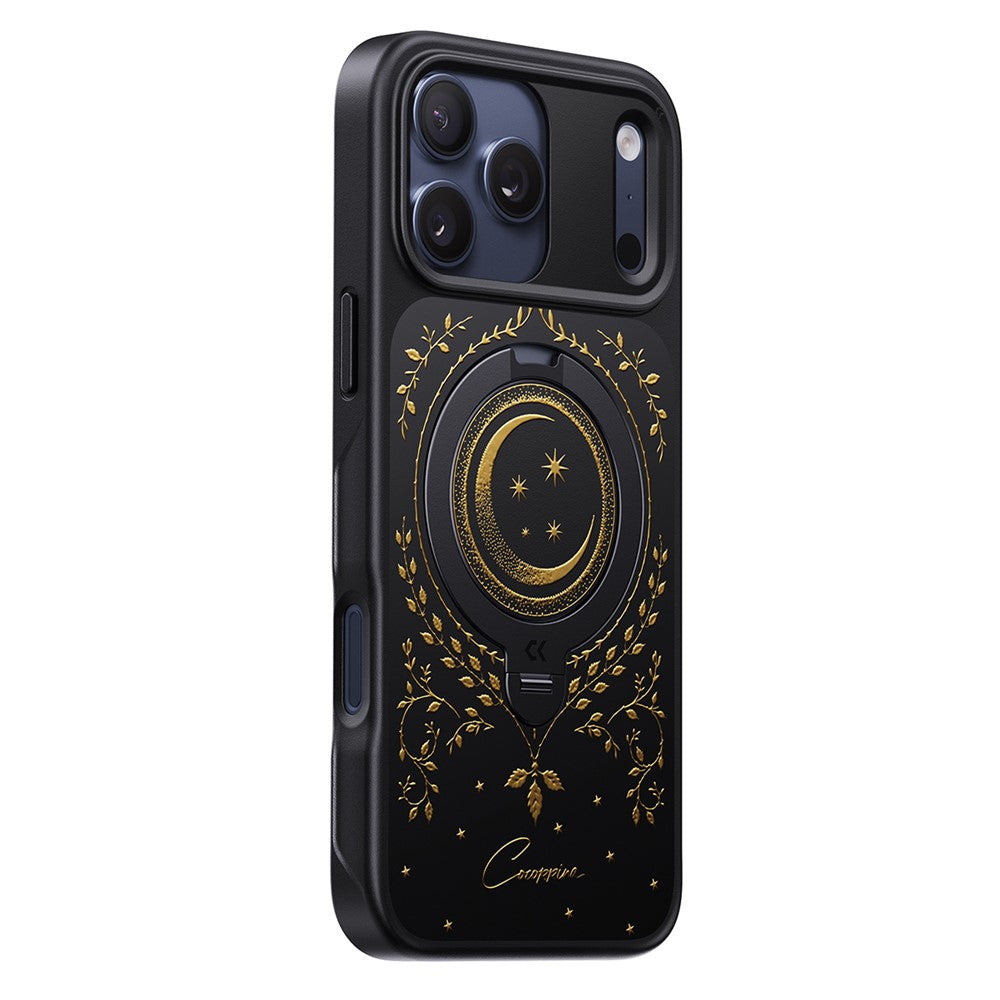 CASEKOO Tarot Series for iPhone 18 Pro / 17 Pro Magnetic Case Rotating Ring Kickstand PC + TPU Shockproof Cover