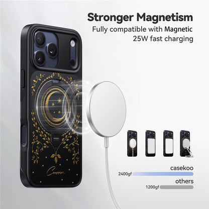 CASEKOO Tarot Series for iPhone 18 Pro / 17 Pro Magnetic Case Rotating Ring Kickstand PC + TPU Shockproof Cover