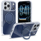 For iPhone 17 Pro Max Case Rotating Ring Holder Kickstand TPU + Acrylic Shockproof Phone Cover