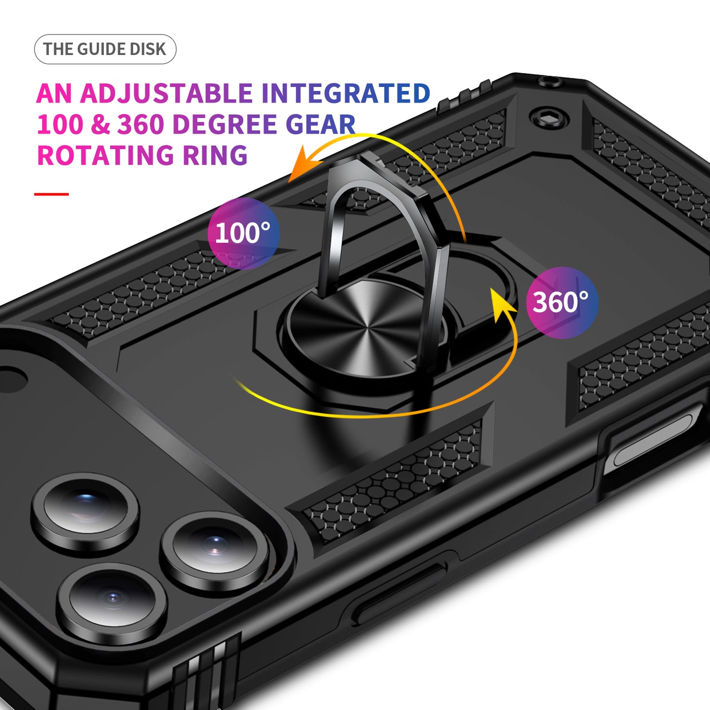 For iPhone 18 Pro / 17 Pro Case PC + TPU Phone Cover with Kickstand