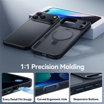 CASEKOO for iPhone 18 Pro Max / 17 Pro Max Case Magnetic Kickstand Translucent Matte PC + TPU Phone Cover Compatible with MagSafe