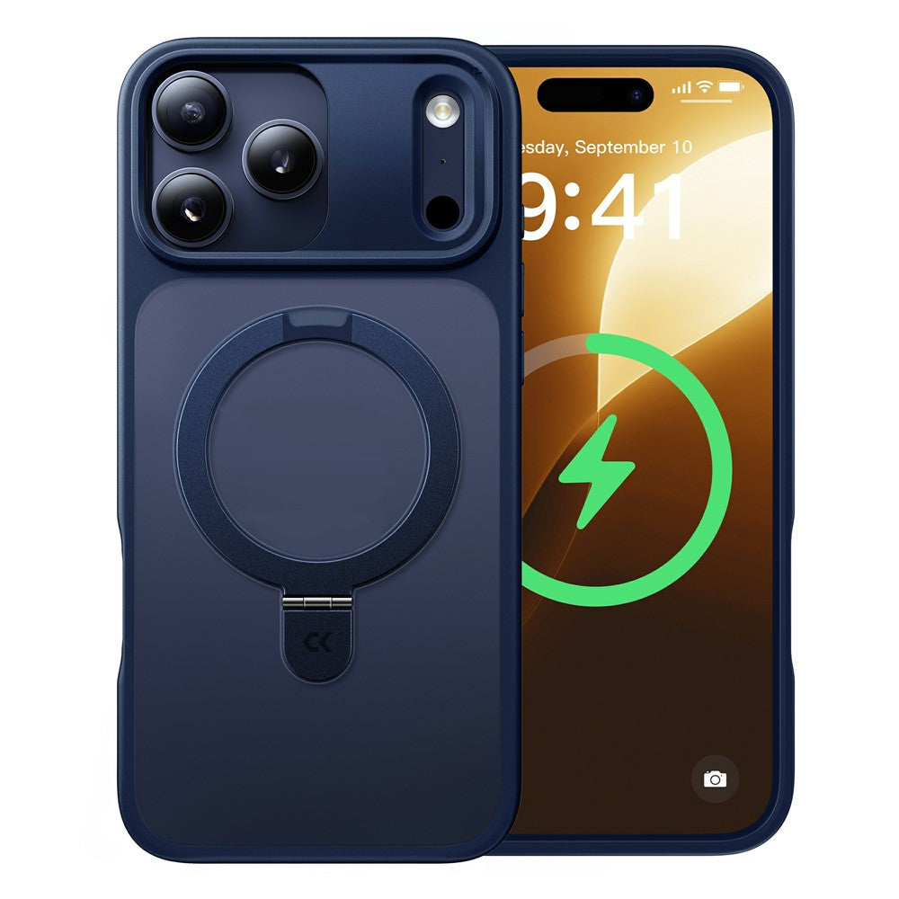 CASEKOO for iPhone 18 Pro / 17 Pro Case Magnetic Kickstand Translucent Matte PC + TPU Phone Cover Compatible with MagSafe