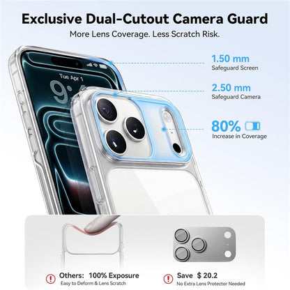 CASEKOO for iPhone 18 Pro / 17 Pro Case PC + TPU Clear Anti-Yellowing Phone Cover