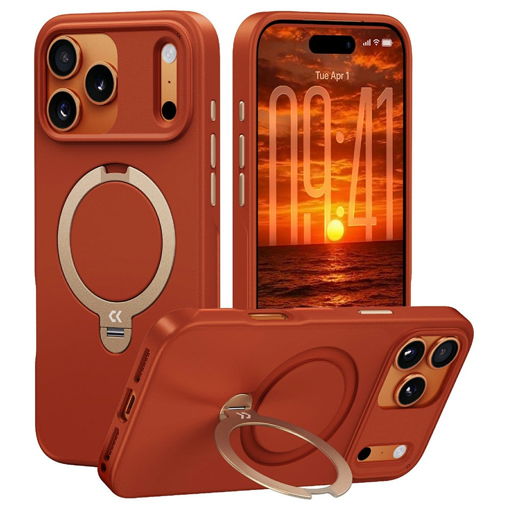 CASEKOO for iPhone 18 Pro / 17 Pro Case Magnetic Rotatable Kickstand PC + TPU Drop Protection Phone Cover