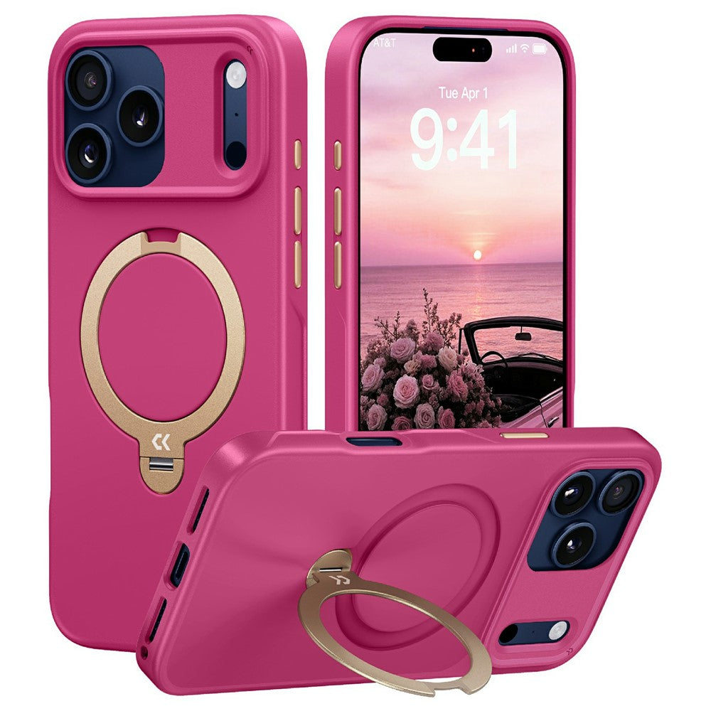 CASEKOO for iPhone 18 Pro / 17 Pro Case Magnetic Rotatable Kickstand PC + TPU Drop Protection Phone Cover