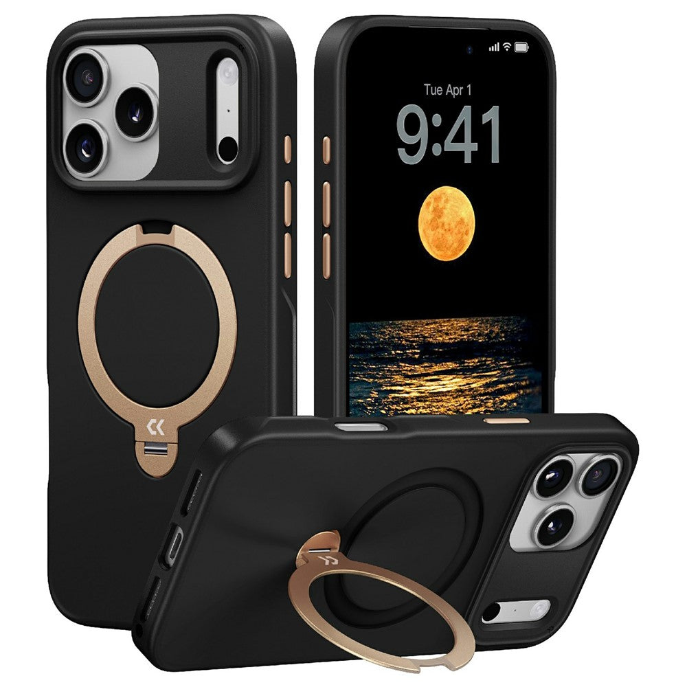 CASEKOO for iPhone 18 Pro / 17 Pro Case Magnetic Rotatable Kickstand PC + TPU Drop Protection Phone Cover