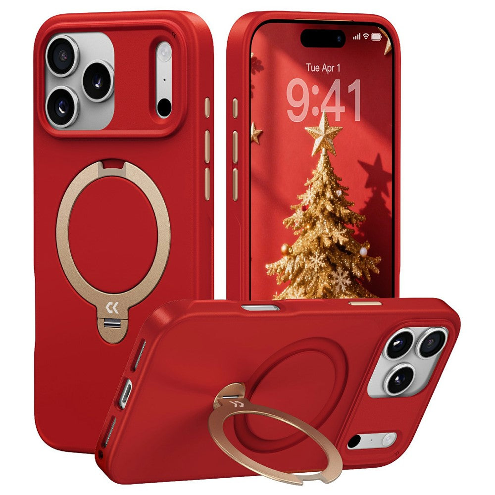 CASEKOO for iPhone 18 Pro / 17 Pro Case Magnetic Rotatable Kickstand PC + TPU Drop Protection Phone Cover