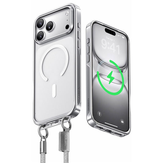 CASEKOO for iPhone 18 Pro / 17 Pro Case Compatible with MagSafe Hidden Foldable Buckle PC + TPU Phone Cover with Wrist Strap