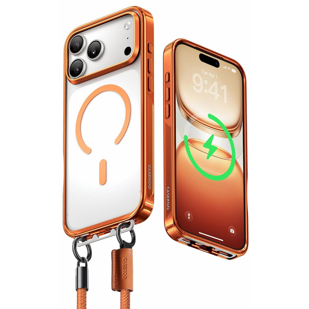 CASEKOO for iPhone 18 Pro Max / 17 Pro Max Magnetic Case Hidden Buckle PC + TPU Shockproof Protective Cover with Strap