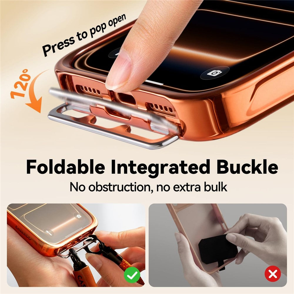 CASEKOO for iPhone 18 Pro Max / 17 Pro Max Magnetic Case Hidden Buckle PC + TPU Shockproof Protective Cover with Strap