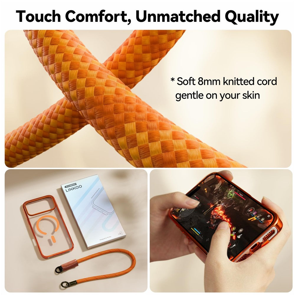CASEKOO for iPhone 18 Pro Max / 17 Pro Max Magnetic Case Hidden Buckle PC + TPU Shockproof Protective Cover with Strap