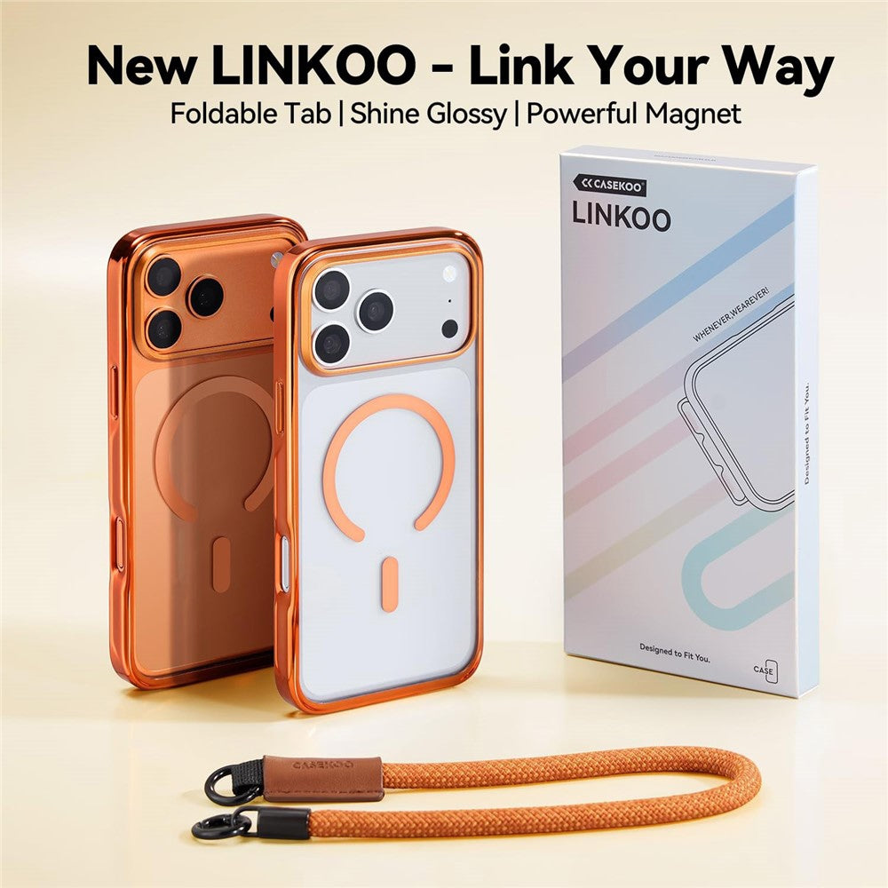 CASEKOO for iPhone 18 Pro Max / 17 Pro Max Magnetic Case Hidden Buckle PC + TPU Shockproof Protective Cover with Strap