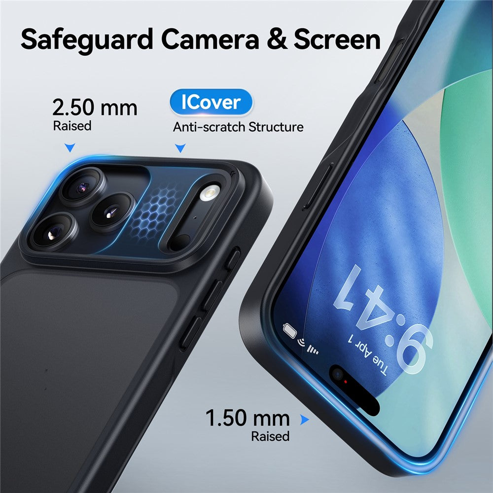 CASEKOO for iPhone 18 Pro Max / 17 Pro Max Case PC + TPU Matte Finish Anti-Fingerprint Phone Cover