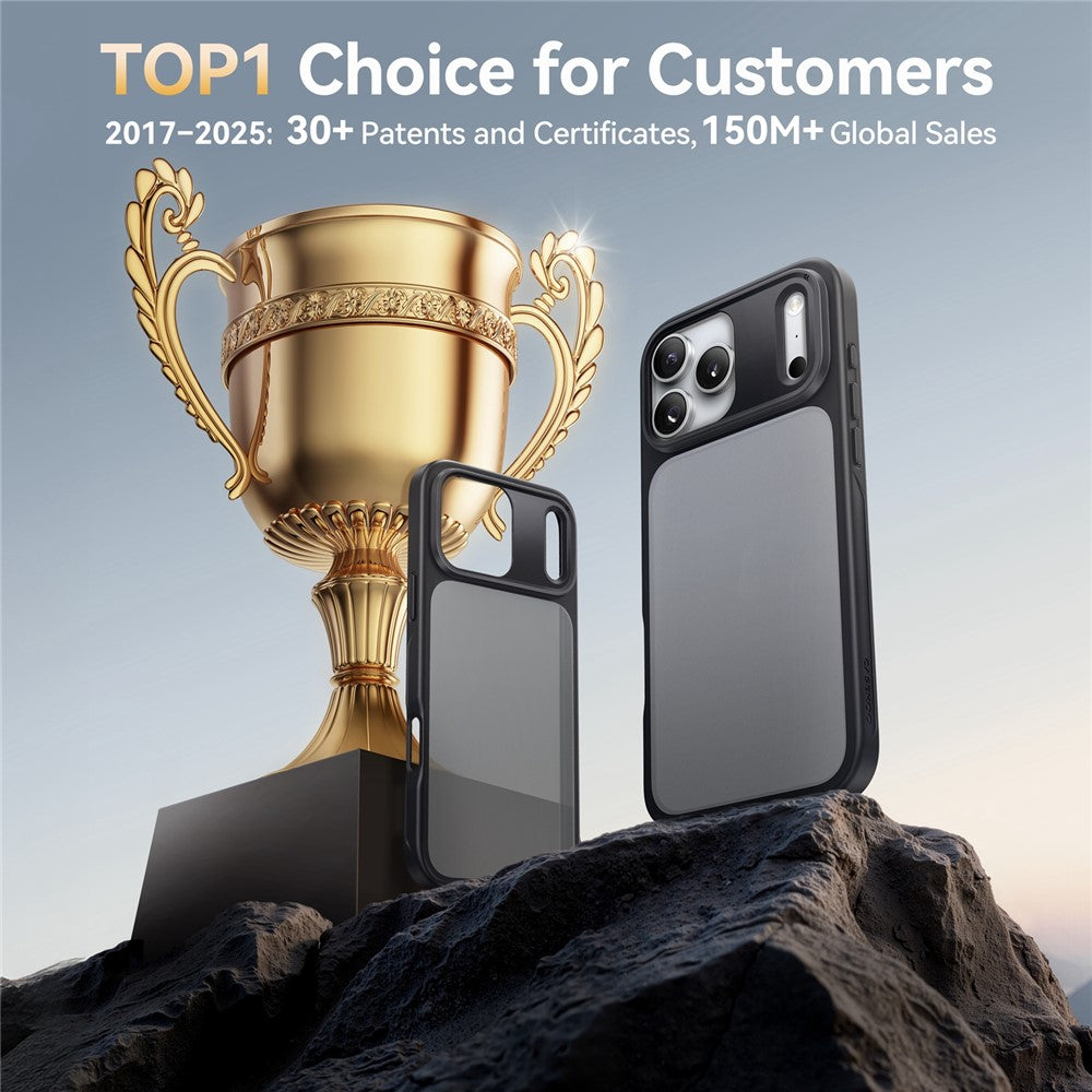 CASEKOO for iPhone 18 Pro Max / 17 Pro Max Case PC + TPU Matte Finish Anti-Fingerprint Phone Cover