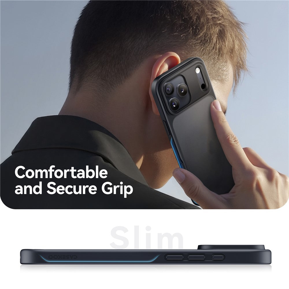 CASEKOO for iPhone 18 Pro Max / 17 Pro Max Case PC + TPU Matte Finish Anti-Fingerprint Phone Cover