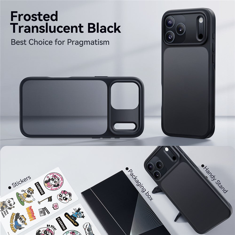 CASEKOO for iPhone 18 Pro / 17 Pro Case PC + TPU Matte Finish Anti-Fingerprint Phone Cover
