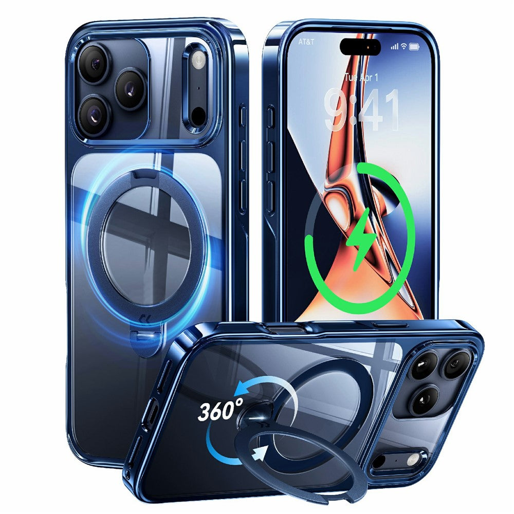 CASEKOO for iPhone 18 Pro Max  / 17 Pro Max Case Rotating Magnetic Kickstand TPE + TPU Shockproof Phone Cover