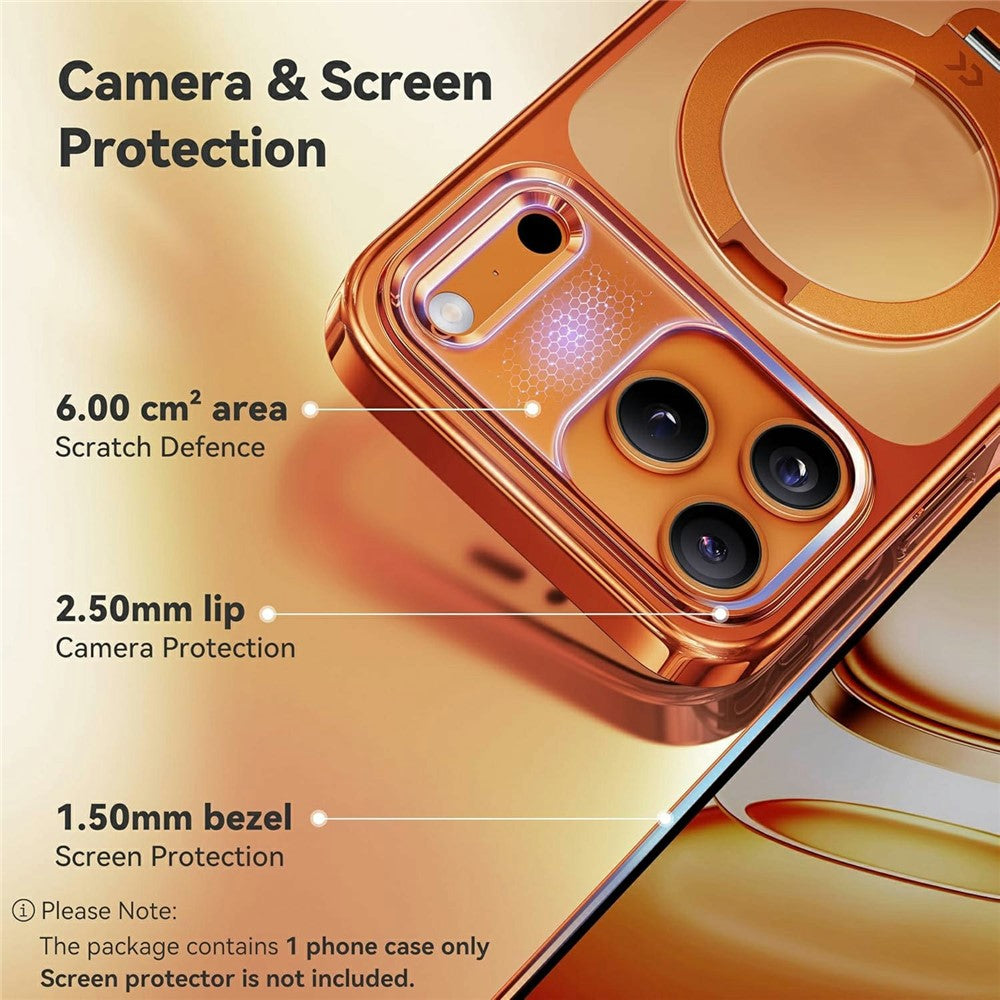 CASEKOO for iPhone 18 Pro / 17 Pro Case Rotating Magnetic Kickstand TPE + TPU Shockproof Phone Cover