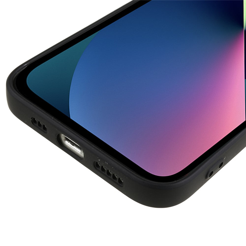 For iPhone 13 6.1 inch Soft TPU Camera Protection Phone Case Soft Fiber Lining Rubberized Cover