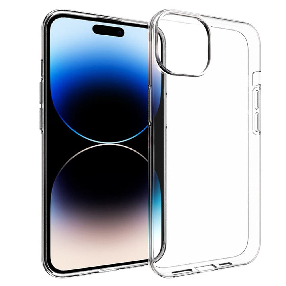 For iPhone 15 Glossy Waterproof TPU Cell Phone Case Shockproof Anti-Dust Mobile Phone Cover Shell