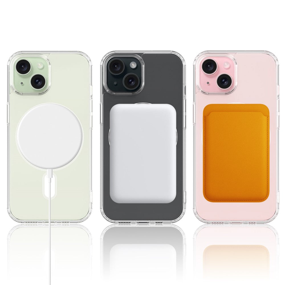 Clear Phone Case for iPhone 15 , Magnetic Ring Acrylic+TPU Phone Shell Cover Compatible with MagSafe