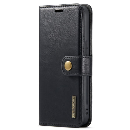 DG.MING For iPhone 15 Anti-Scratch Split Leather Wallet Stand Cover Detachable Magnetic Phone Case Shell