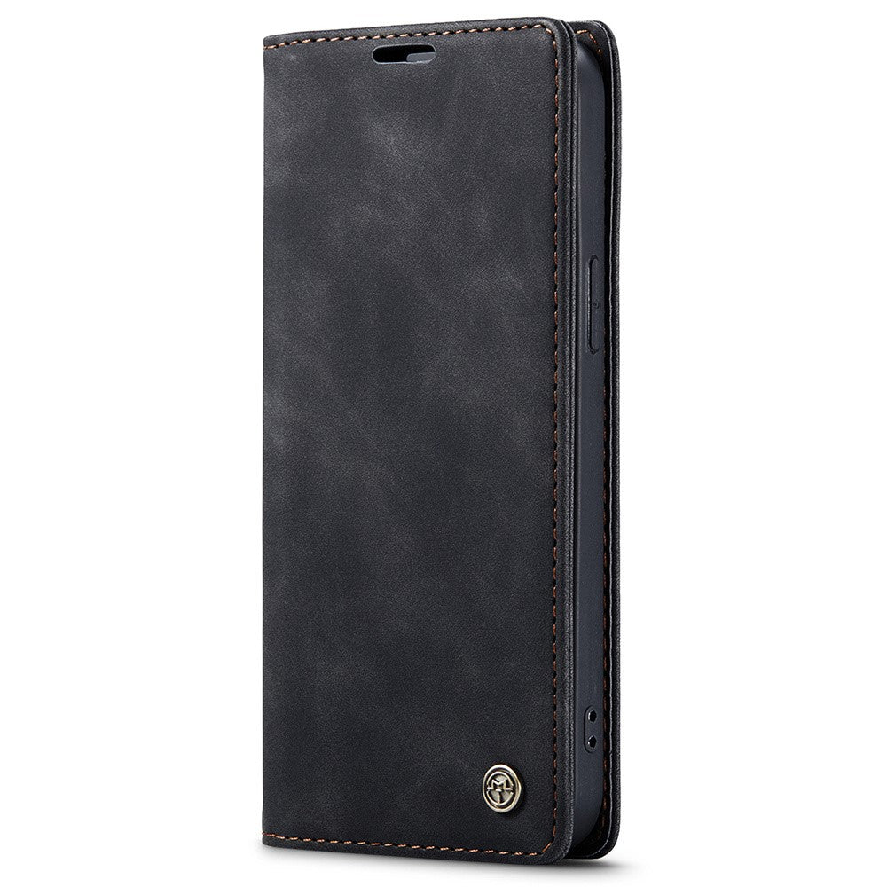 CASEME 013 Series For iPhone 15 Leather Wallet Phone Case Flip Stand Drop-proof Cover