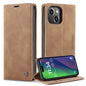 CASEME 013 Series For iPhone 15 Leather Wallet Phone Case Flip Stand Drop-proof Cover