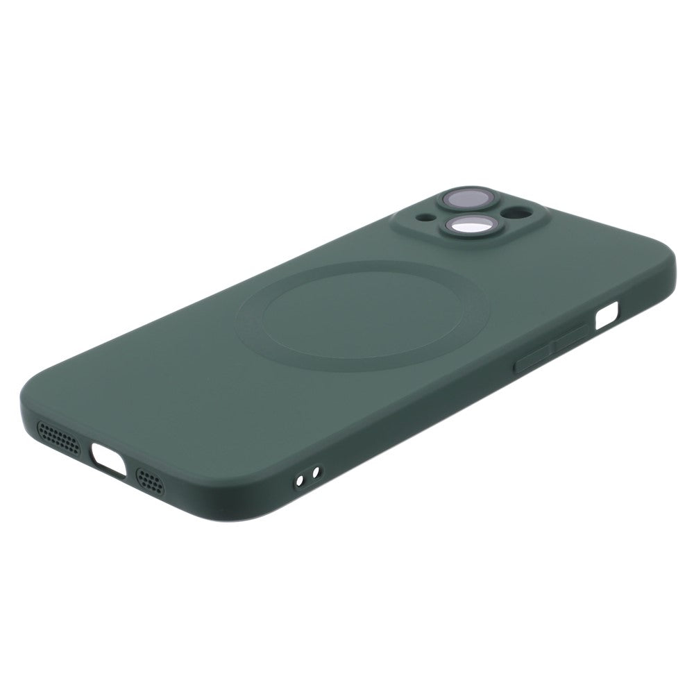 For iPhone 13 Magnetic Phone Case Compatible with MagSafe Anti-Scratch Liquid Silicone Cover with Camera Lens Protector