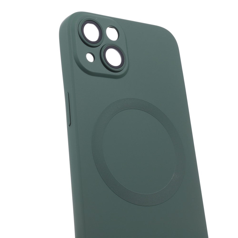 For iPhone 13 Magnetic Phone Case Compatible with MagSafe Anti-Scratch Liquid Silicone Cover with Camera Lens Protector