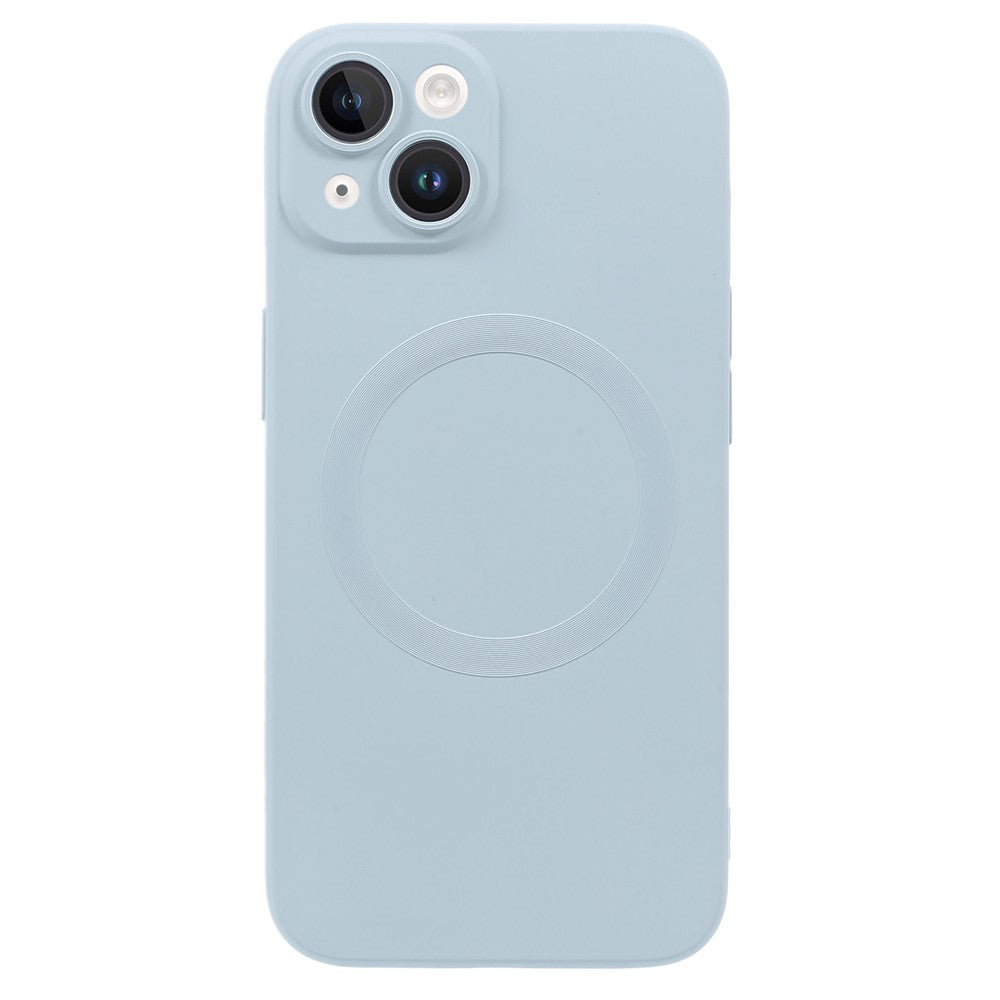 For iPhone 13 Magnetic Phone Case Compatible with MagSafe Anti-Scratch Liquid Silicone Cover with Camera Lens Protector