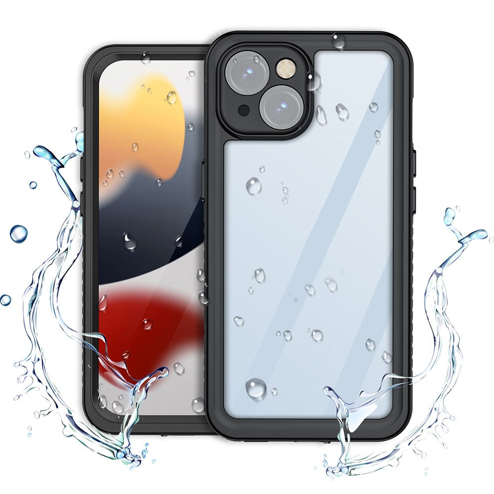 REDPEPPER FS Series for iPhone 15 Full Body Sandproof Case Clear Back Panel IP68 Waterproof Phone Cover