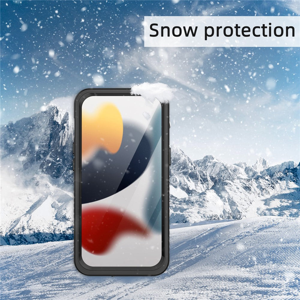 REDPEPPER FS Series for iPhone 15 Full Body Sandproof Case Clear Back Panel IP68 Waterproof Phone Cover