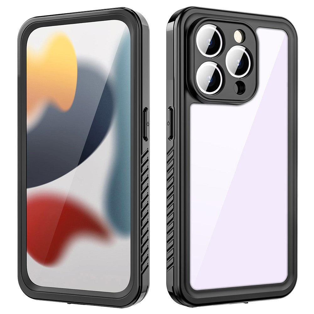 REDPEPPER FS Series for iPhone 15 Pro Max IP68 Waterproof Cellphone Case Clear Back Panel Underwater Diving Cover