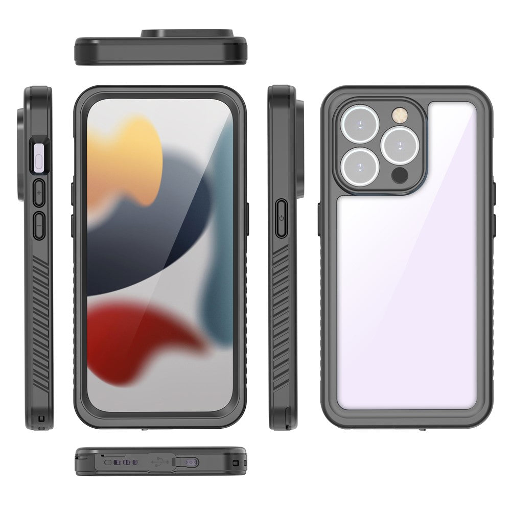 REDPEPPER FS Series for iPhone 15 Pro Max IP68 Waterproof Cellphone Case Clear Back Panel Underwater Diving Cover