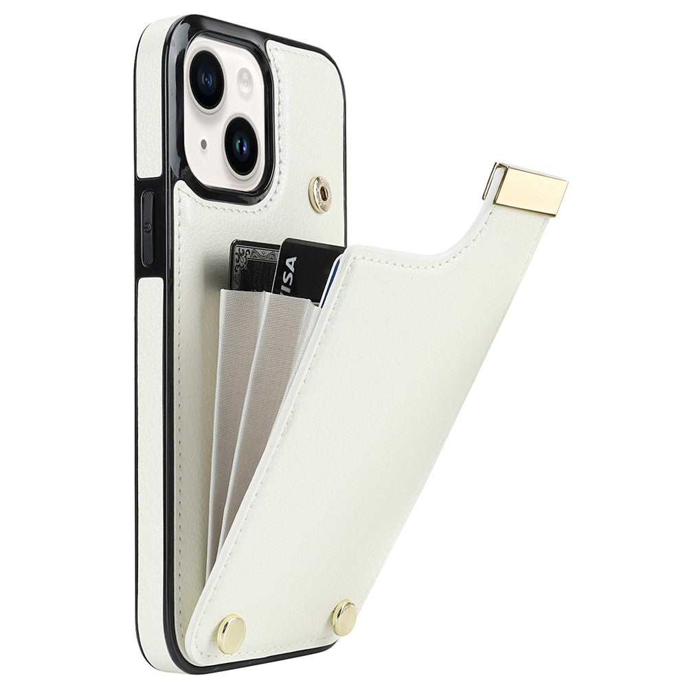 For iPhone 13 Card Holder Phone Case TPU + PU Leather Protective Cover