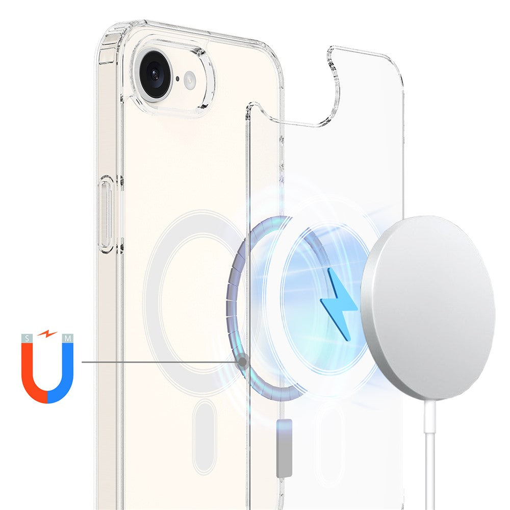 For iPhone 17e / 16e Clear Case Compatible with MagSafe TPU + Acrylic Phone Cover
