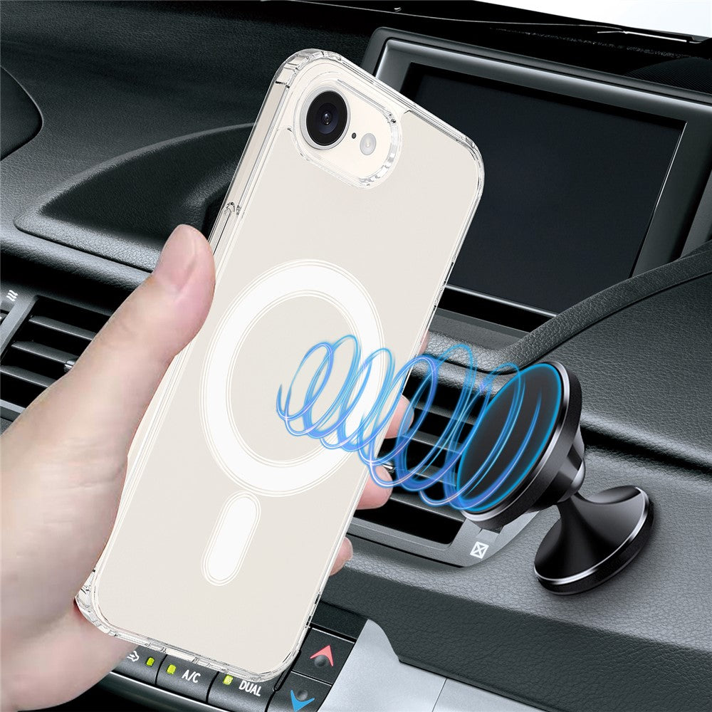 For iPhone 17e / 16e Clear Case Compatible with MagSafe TPU + Acrylic Phone Cover