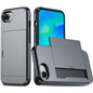For iPhone 17e / 16e Case TPU + PC Dual Layer Armor Phone Cover with Sliding Card Slot