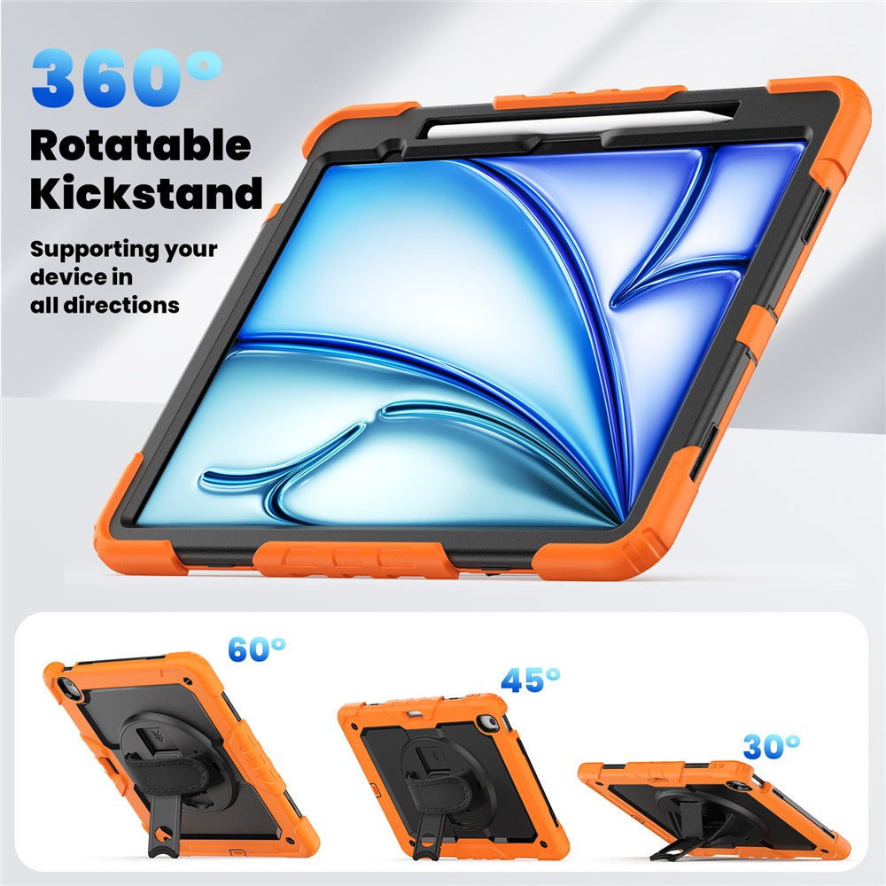 Hülle für iPad Air 13 (2026/2025/2024) – PC+Silikon, staubdicht, mit PET-Displayschutz & Tragegurt