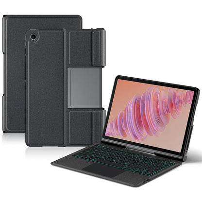 For Lenovo Tab Plus Leather Case + Bluetooth-compatible Keyboard with Backlight Trackpad