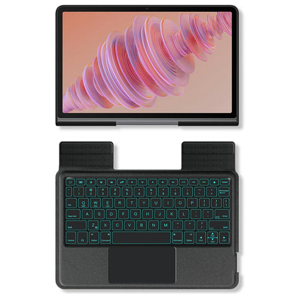 For Lenovo Tab Plus Leather Case + Bluetooth-compatible Keyboard with Backlight Trackpad