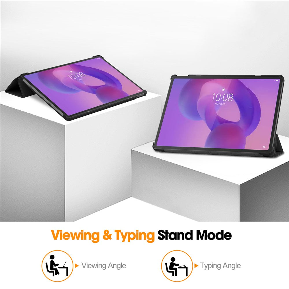 Hülle für Lenovo IdeaTab Pro – Anti-Kratzer Leder-Stand, stoßfest, Schwarz