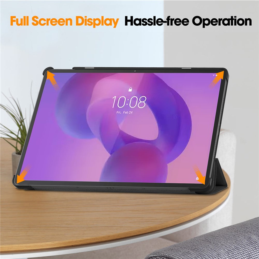 Hülle für Lenovo IdeaTab Pro – Anti-Kratzer Leder-Stand, stoßfest, Schwarz