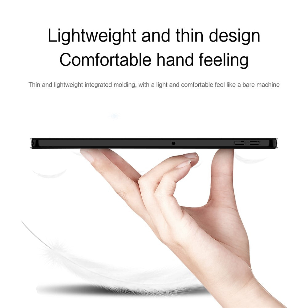 Hülle für Lenovo Tab 10.1 (2025) - PU Leder mit TPU Rückseite, Dreifachständer
