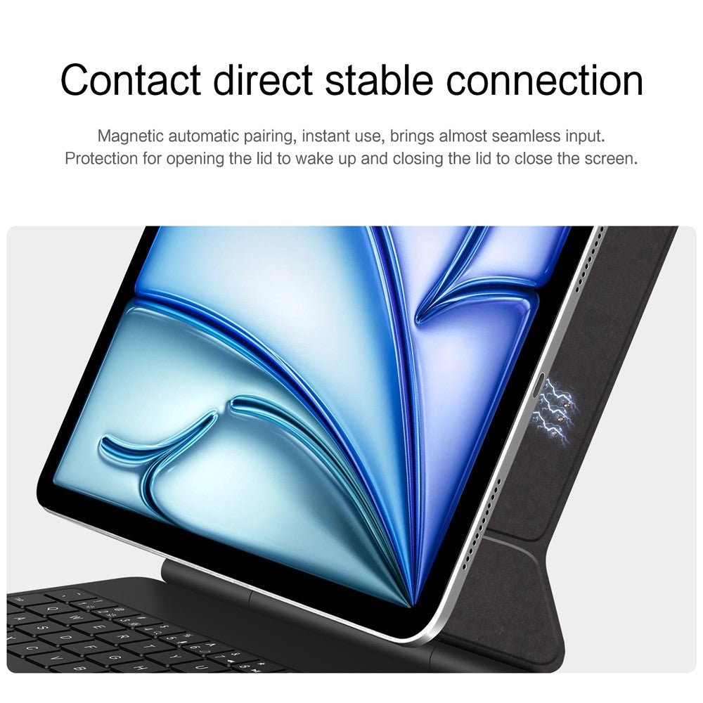 Tastatur mit Lederhülle für iPad Air 11, Air, Pro 11 (Pogo Pin verbunden)
